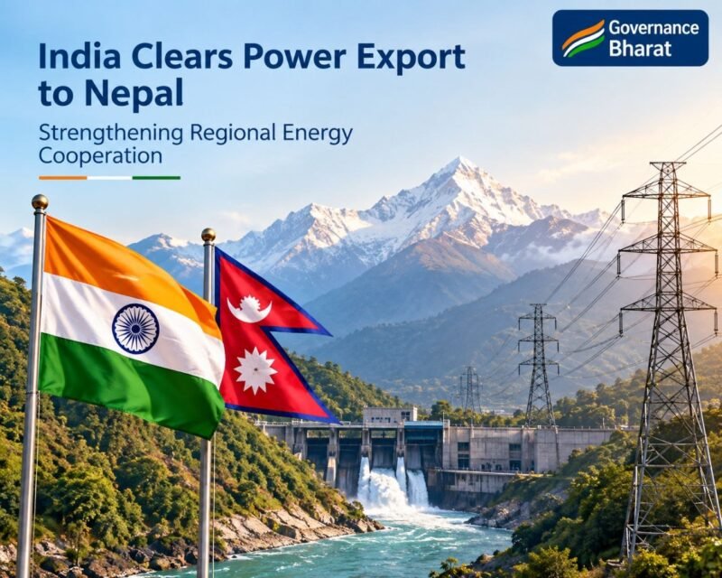 India Clears Power Export to Nepal, Strengthening Regional Energy Cooperation